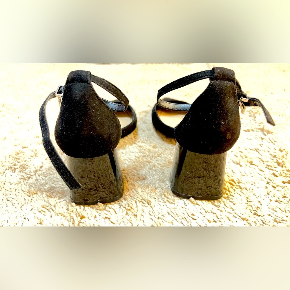 Pointed suede block heels - Picture 3 of 5